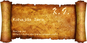 Kohajda Imre névjegykártya